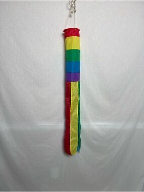 Vintage 1985 Spectra Star Rainbow Windsock Kite Tail Pride Color Stripes